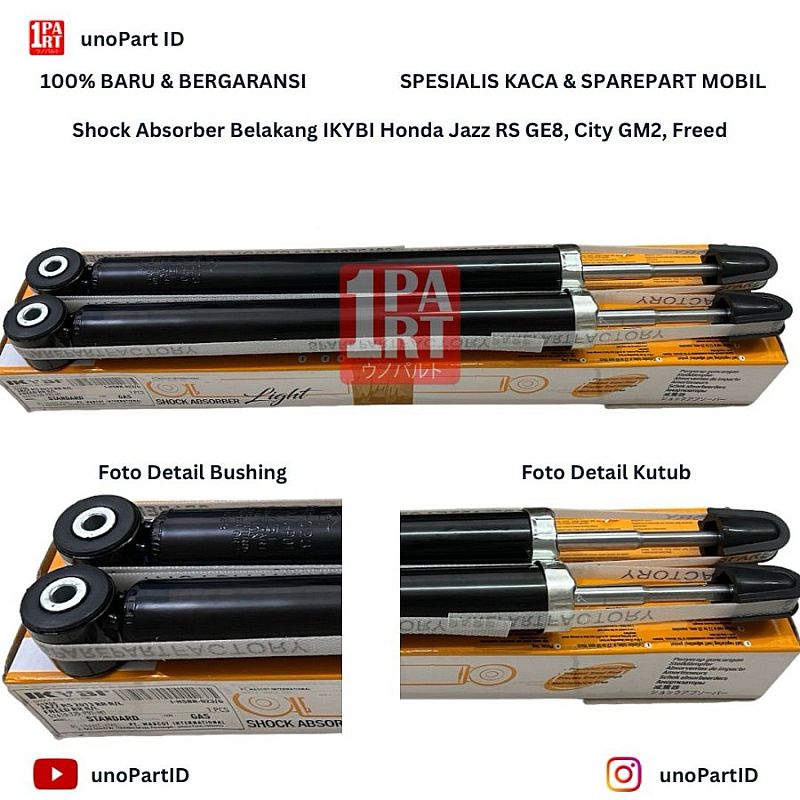 Shock Absorber Belakang IKYBI Honda Jazz GE8 City GM2 2008-2013 & Freed SNI KAN ENEOS JAPAN NOK THAI - foto 2