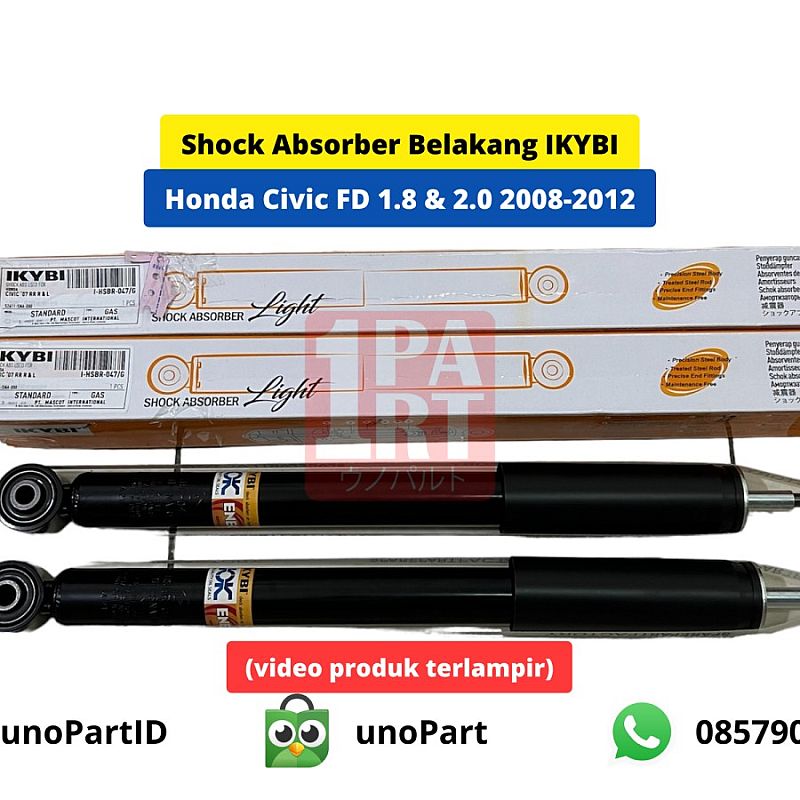 Shock Absorber Belakang IKYBI not KYB Honda Civic FD Batman 2006-2012 - foto 5