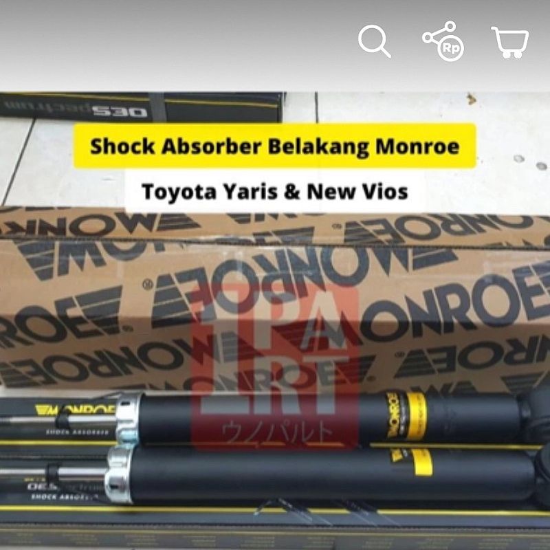 Shock Absorber Belakang Monroe Toyota New Vios Gen 2 / Yaris Bapao Bakpao Gen1 2006-2013 ASLI - foto 4
