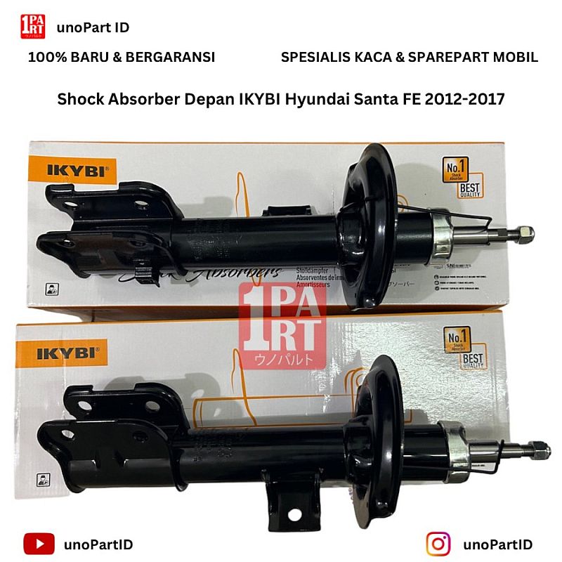 Shock Absorber Breaker Depan IKYBI not KYB Hyundai Santa Fe DM 2012-2017 54651-2W200 54661-2W200 546512W200 546612W200 - foto 5