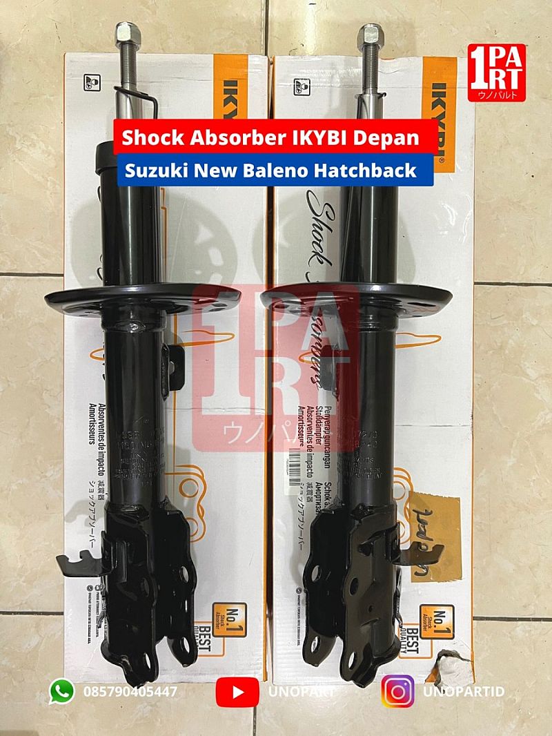 Shock Absorber Breaker Depan IKYBI not KYB Suzuki New Baleno Hatchback 2017-2022 Tipe Gas ENEOS Japan NOK Thailand SNI KAN OEM 41601M68P40 - foto 4