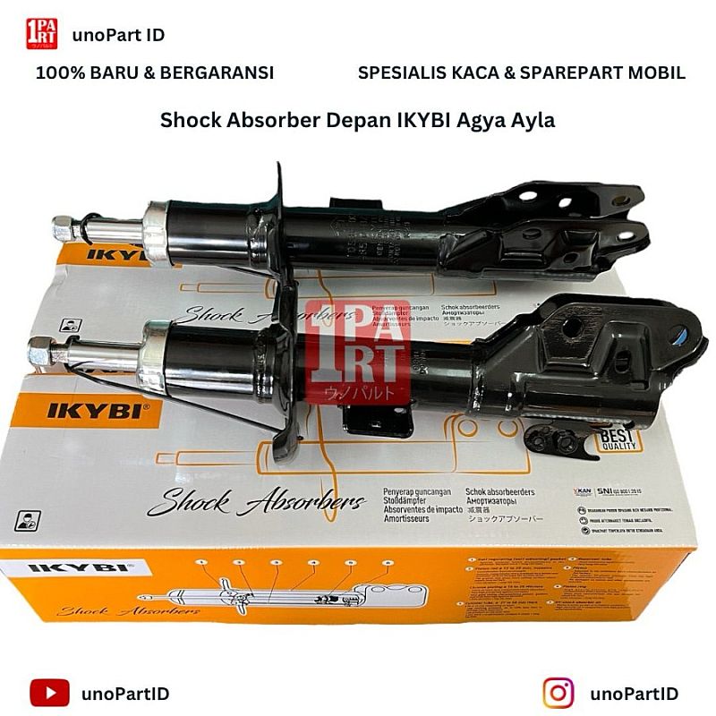 Shock Absorber Breaker IKYBI Daihatsu Ayla Toyota Agya Depan Tipe Gas ENEOS Japan NOK Thailand SNI KAN OEM 48510-BZ860 48520-BZ860 48510BZ860 48520BZ860 - foto 4