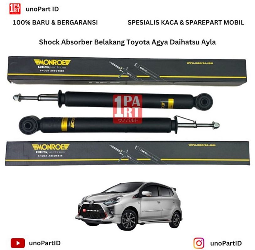 Shock Absorber Breaker Monroe Belakang Toyota Daihatsu Agya Ayla Ori - foto 5