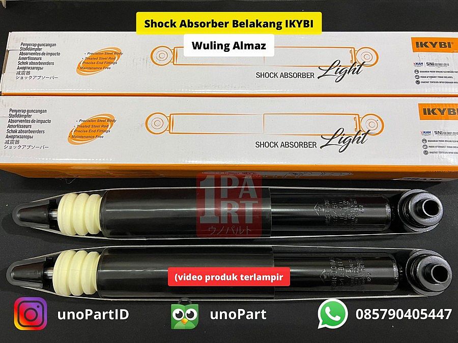 Shock Absorber Breaker Strut Belakang IKYBI not KYB Wuling Almaz 2018-ON Tipe Gas ENEOS Japan NOK Thailand SNI KAN OEM 23545867 - foto 4