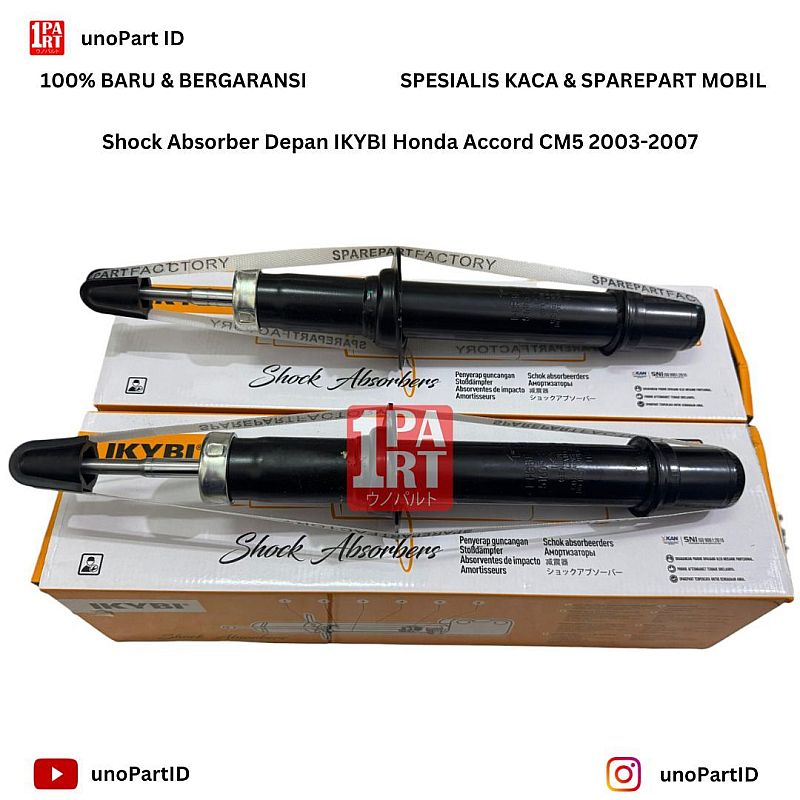 Shock Absorber Breaker Strut Depan IKYBI not KYB Honda Accord CM5 2003-2007 SNI KAN OEM 51605-SDE-T01 51605SDET01 100% Baru Bukan Rekondisi Suntikan by Unopart ID - foto 5