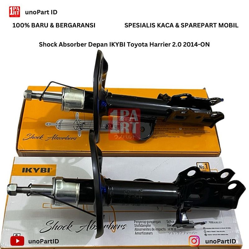 Shock Absorber Breaker Strut Depan IKYBI not KYB Toyota Harrier 2013-2020 CU6 XU60 Gen3 SNI KAN OEM 48510-80650 4851l20-80650 4851080650 4851l2080650 by Unopart ID - foto 2