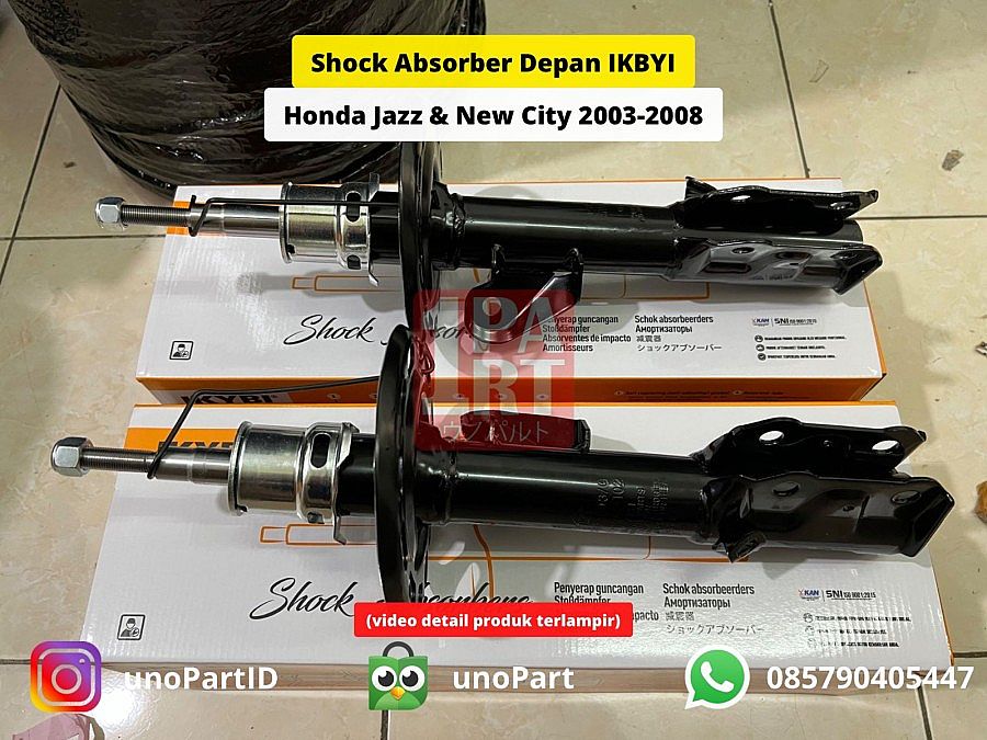Shock Absorber Breaker Strut IKYBI not KYB Depan Honda Jazz / City New 2003-2007 GD GD3 GD8 Tipe Gas SNI KAN OEM 333410 333411 51606-SAE-T02 51605-SAE-T02 - foto 2