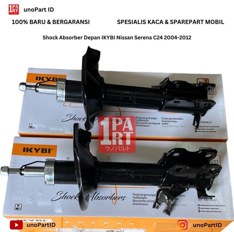 Shock Absorber Breaker Strut IKYBI not KYB Depan Nissan Serena C24 2004-2012 Tipe Gas ENEOS Japan NOK Thailand SNI KAN OEM 334422 334421 - foto 4