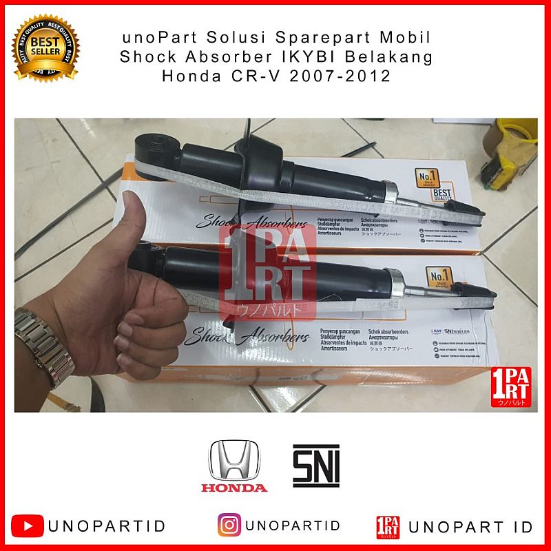 Shock Absorber Breaker Strut IKYBI not KYB Honda All New CRV CR-V Gen3 RE 2007-2012 Belakang Kanan dan Kiri Tipe Gas Eneos Japan NOK Thailand SNI KAN OEM 52610-SWK-K010-M1 - foto 5