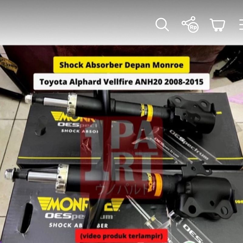 Shock Absorber Depan Monroe Toyota Alphard Vellfire ANH20 2008-2015 - foto 5