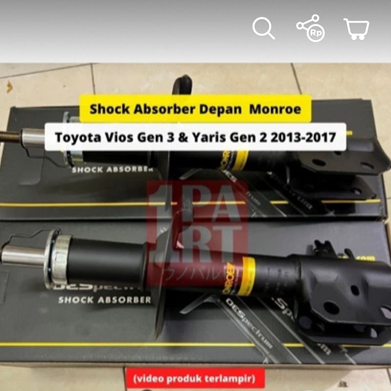 Shock Absorber Depan Monroe Toyota Vios Gen 3 / Yaris Gen 2 2013-Ke Atas - foto 4