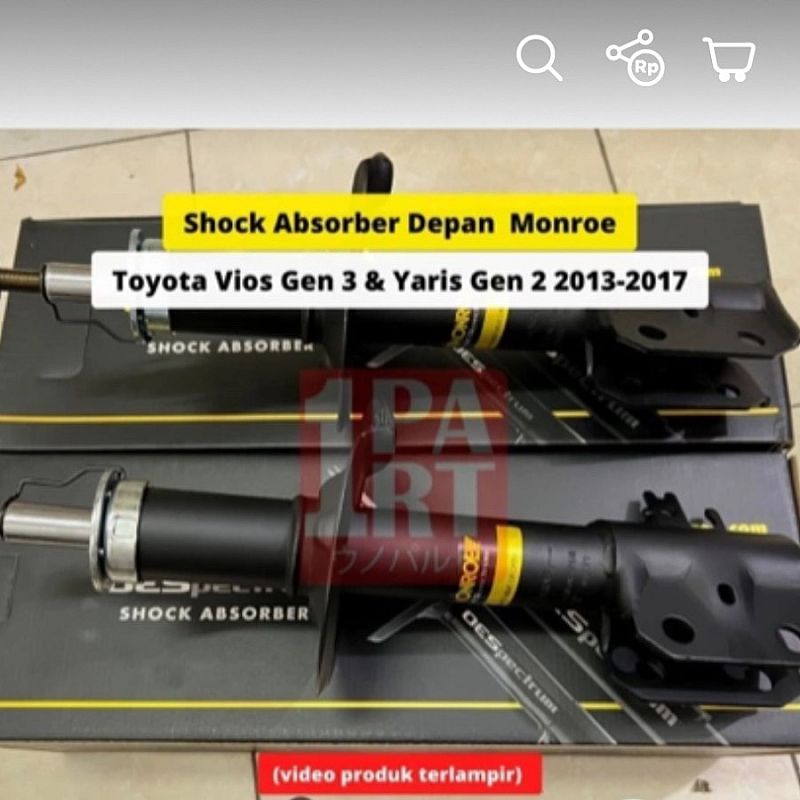 Shock Absorber Depan Monroe Toyota Vios Gen 3 / Yaris Gen 2 2013-Ke Atas - foto 3