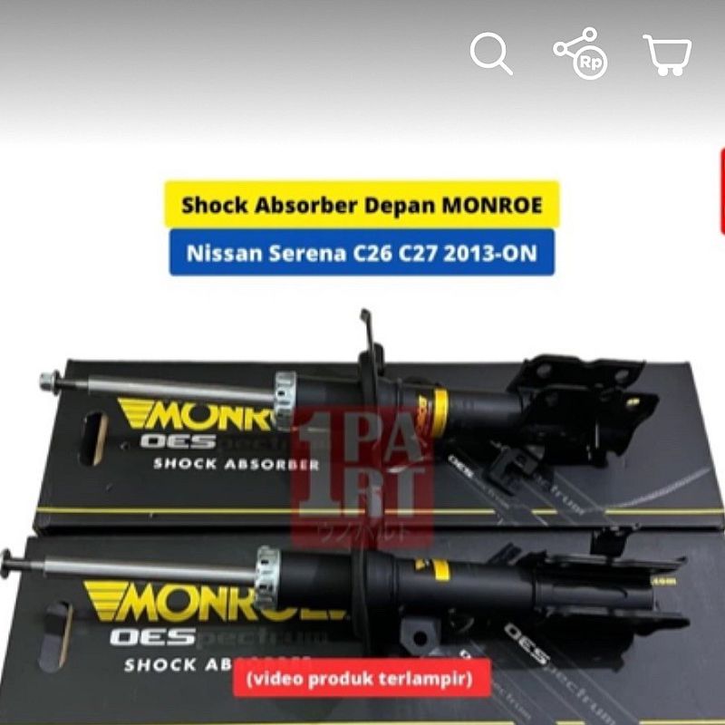 Shock Absorber Shock Breaker Depan Monroe Nissan Serena C26 C27 13-ON - foto 2