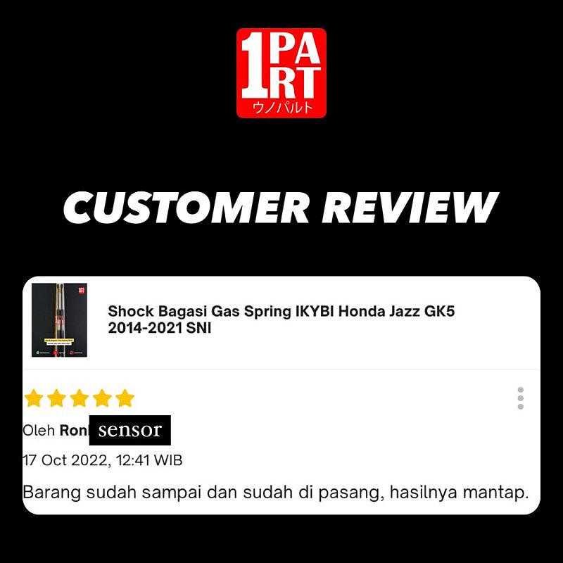 Shock Bagasi Gas Spring IKYBI Honda Jazz GK5 2014-2021 SNI - foto 3