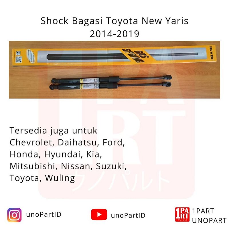 Shock Bagasi Gas Spring IKYBI Toyota New Yaris 2014-2017 by unoPart - foto 4