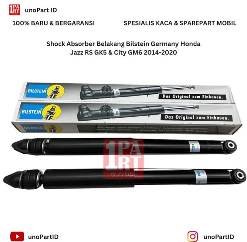 Shock Breaker Bilstein Original Germany Belakang Honda Jazz RS GK5 City GM6 2014-ON Shock Absorber - foto 3