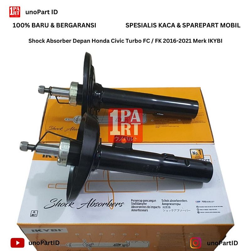 Shock Breaker Depan Honda Civic Turbo FC / FK Sedan / Hatchback 2016-ON Shock Absorber Merk IKYBI Part No 51611-TEA-T11 / 51621-TEA-T11 unoPart ID - foto 6