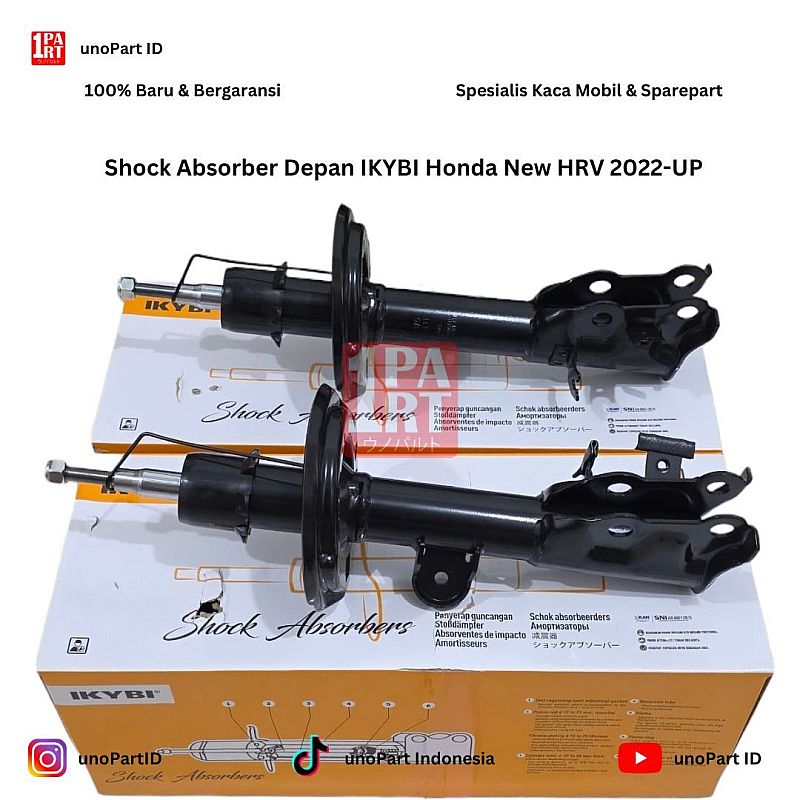 Shock Breaker Depan Honda HRV 2022-UP Merk IKYBI Shock Absorber Part No 51611-3N1-T11 51621-3N1-T11 by unoPart ID 1Part