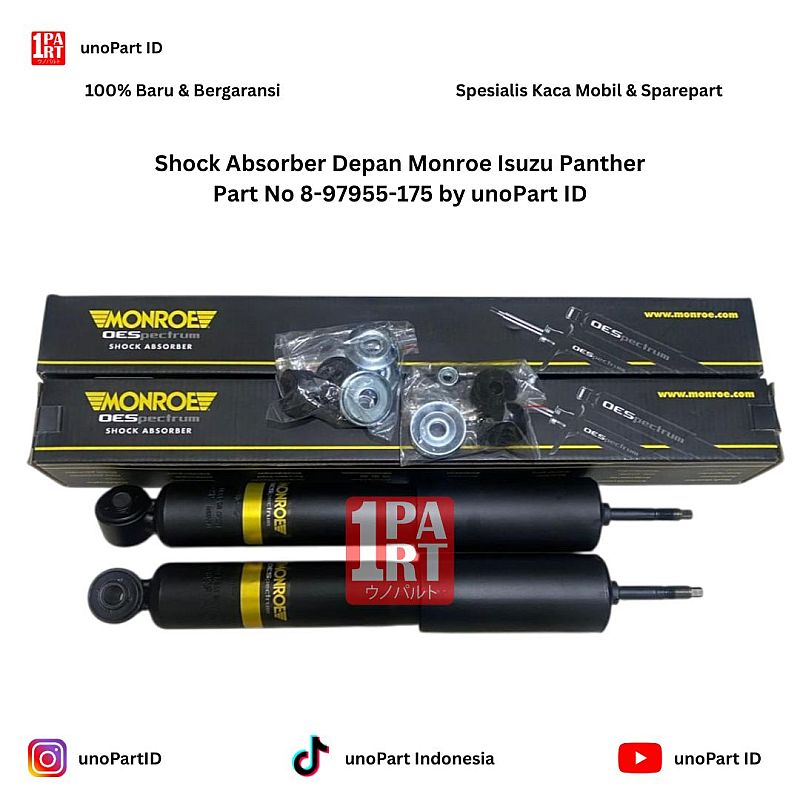 Shock Breaker Depan Isuzu Panther Monroe Shock Absorber Part No 8-97955-175 by unoPart ID