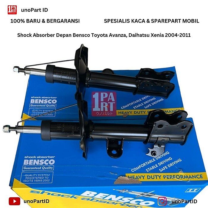 Shock Breaker Depan Toyota Avanza Daihatsu Xenia 2004-2011 Gen1 Bensco Shock Absorber Part No 48510-BZ070 48520-BZ070 - foto 2