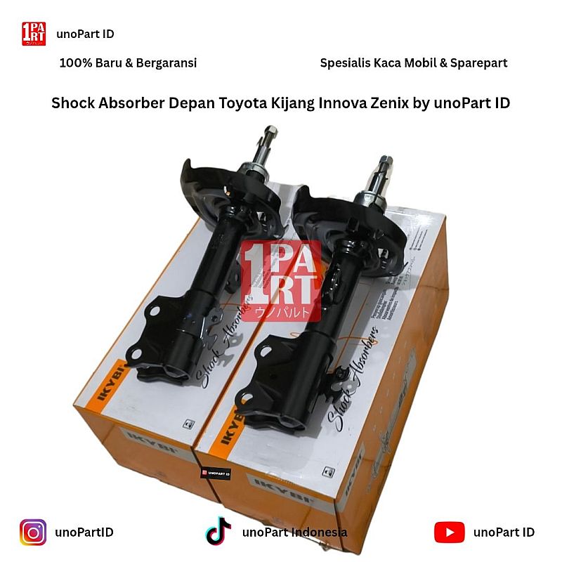 Shock Breaker Depan Toyota Kijang Innova Zenix 2022-ON IKYBI Shock Absorber Part No 48510-VT030 / 48520-VT030