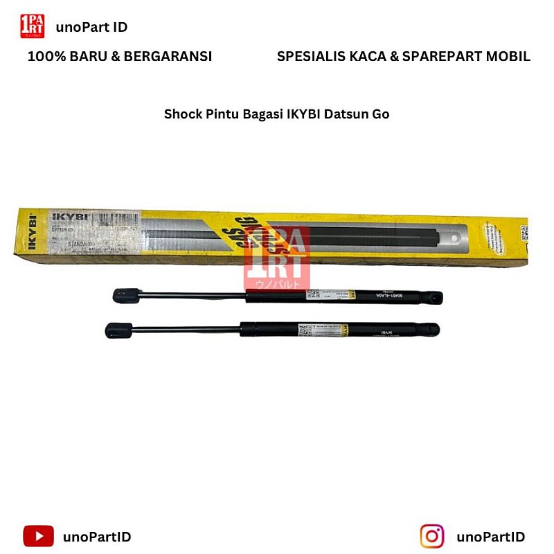 Shock Hidrolik Pintu Bagasi Gas Spring Datsun GO / Panca Go+ Merk IKYBI Part No 90451-4LA0A SNI KAN OEM 90451-4LA0A 904514LA0A by unoPart ID - foto 7