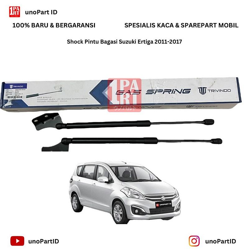 Shock Pintu Bagasi Suzuki Ertiga / R3 / Ertilu 2011-2017 Trivindo Gas Spring Part No 81850/81860-60M60 - foto 8