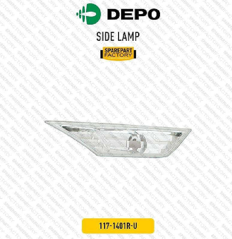 Side Lamp / Lampu Samping Honda Civic Turbo Sedan / Hatchback FC / FK Kiri / Kanan Merk Depo 117-1401L-U / 117-1401R-U unoPart ID