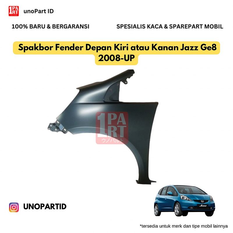 Spakbor Fender Depan Kiri / Kanan Honda Jazz GE8 08-UP Baru Cat Dasar - foto 4