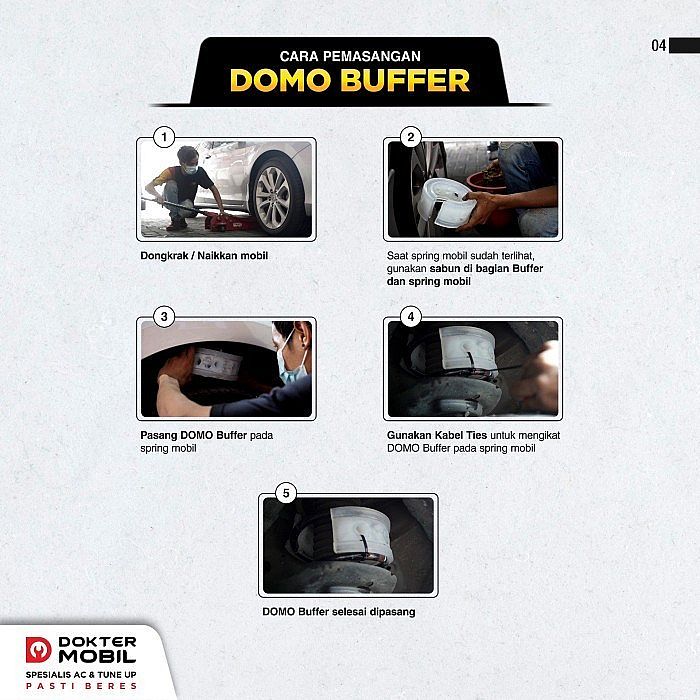 Spring Buffer Damper Stabilizer Peredam Guncangan Mobil Domo Buffer - foto 3