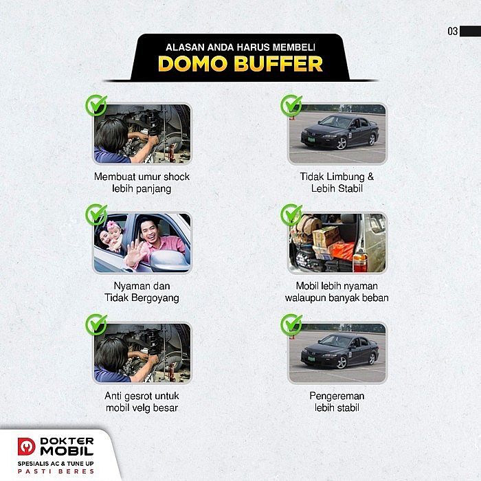 Spring Buffer Damper Stabilizer Peredam Guncangan Mobil Domo Buffer - foto 4
