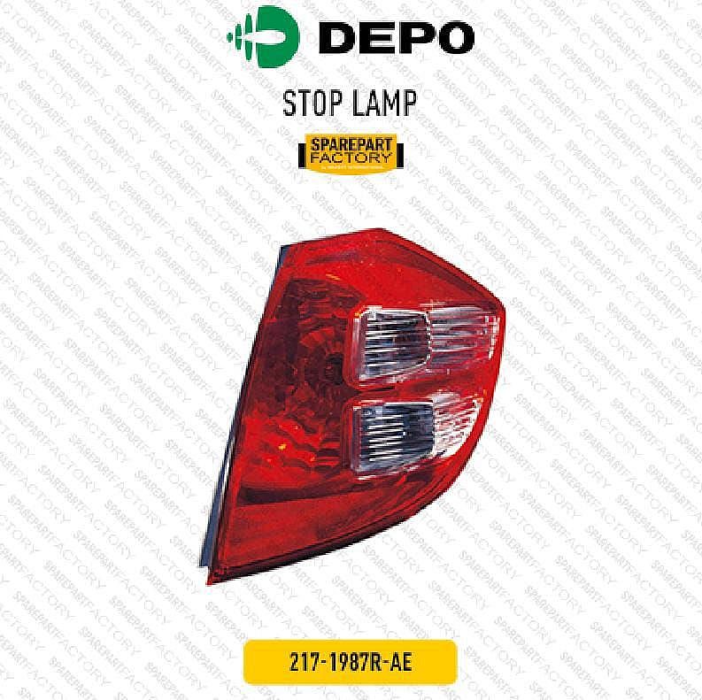 Stop Lamp / Batok Lampu Belakang Kiri / Kanan Honda Jazz RS GE8 2008-2013 Merk Depo 217-1987L-AE / 217-1987R-AE unoPart ID - foto 2