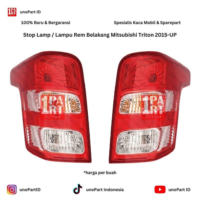 Stop Lamp / Batok Mika Lampu Rem Belakang Mitsubishi Triton L200 2015-2018 by unoPart ID Merk DEPO Kiri/Kanan