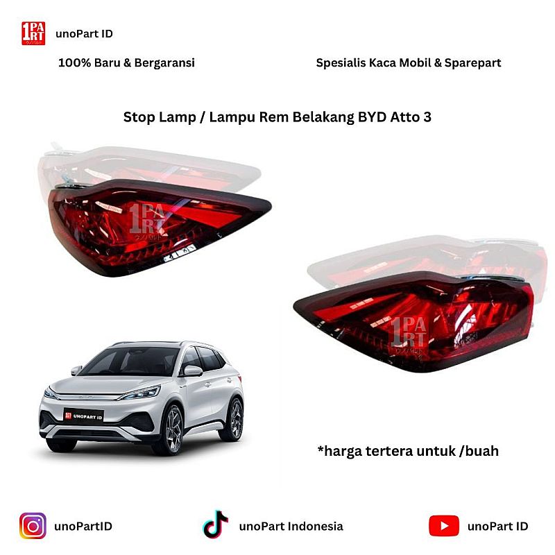 Stop Lamp / Lampu Rem Belakang BYD Atto 3 Merk AMP unoPart ID