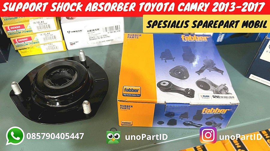 Support Shock Absorber Breaker Strut Mount Fabber Toyota Camry Hybrid Non Hybrid XV50 ACV50 ASV50 2012-2017 SNI KAN OEM 48609-06340 4860906340 - foto 2