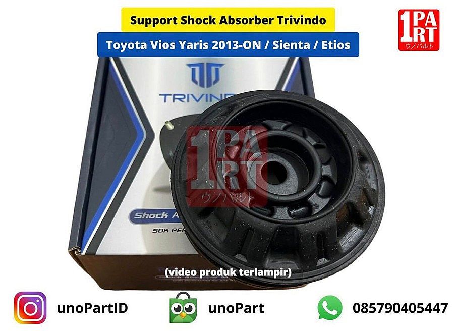 Support Shock Absorber Strut Mount Trivindo Toyota Vios Yaris 2013-ON Lele Joker / Etios / Sienta OEM Part No. 48609-0D090 48609-0D180 486090D090 486090D180 - foto 3