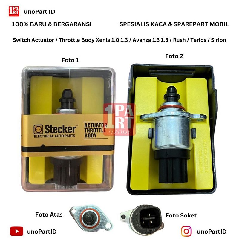Switch Actuator Throttle Body ISC Idle Speed Control Sensor Langsam Toyota Daihatsu Avanza Xenia 1.0 1.3 1.5 / Rush Terios / Sirion SNI KAN OEM 89690-BZ010 89690BZ010 - foto 7