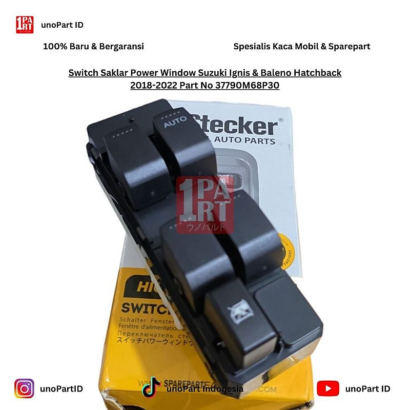 Switch Saklar Power Window Suzuki Karimun Estilo 2007-2012 Part No 37990M59K30 by unoPart ID