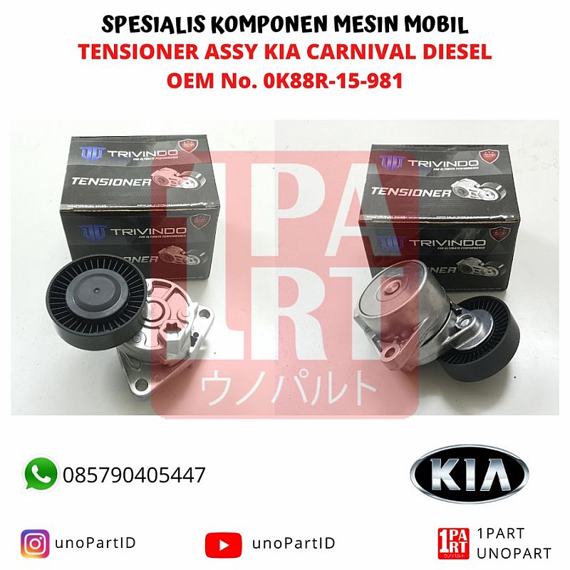 Tensioner Assy Fan Belt Trivindo Kia Carnival Diesel 0K88R-15-981