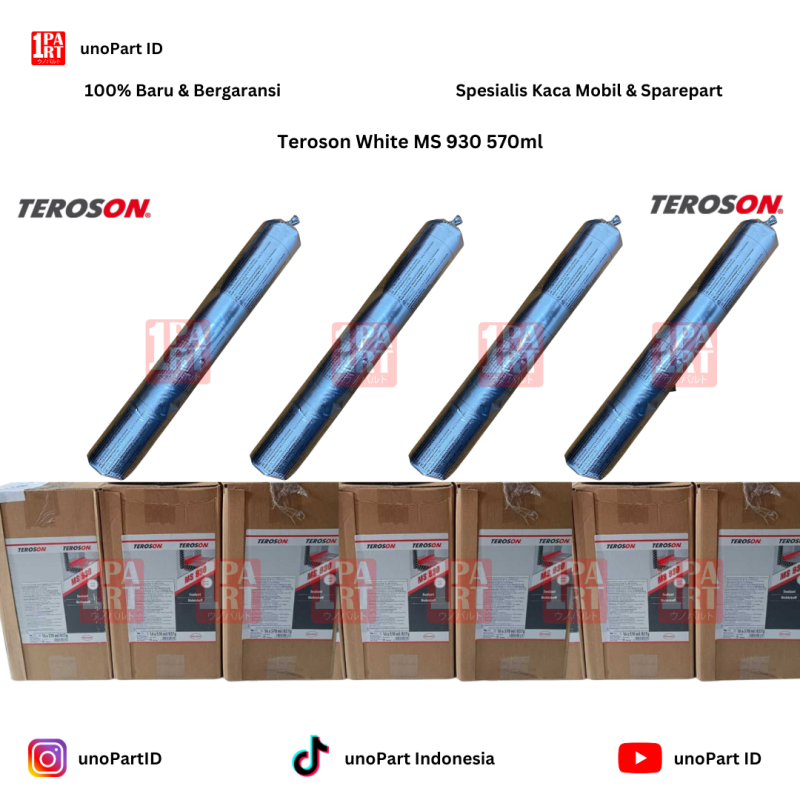Teroson MS 930 MS930 White Putih 570 ML 570ml Sealant Siler Perekat Lem Berbasis Polimer Termodifikasi Tahan UV Cocok untuk Industri Otomotif Konstruksi dan Elektronik