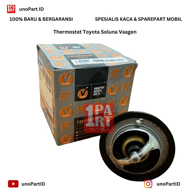 Thermostat Toyota Soluna OEM No 90916-03082 Merk Vaagen Original - foto 5