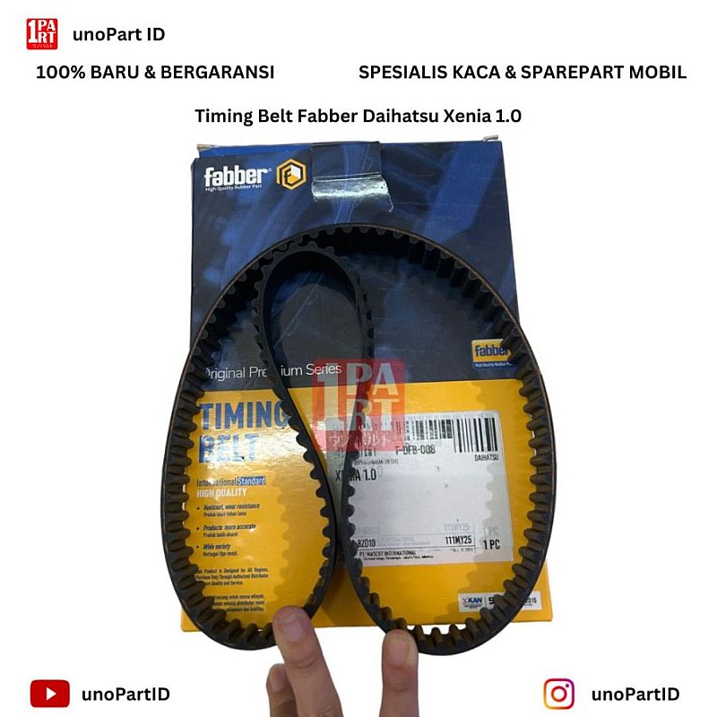 Timing Belt Daihatsu Xenia 1.0 Part No 13568-BZ010 Fabber unoPart ID - foto 3