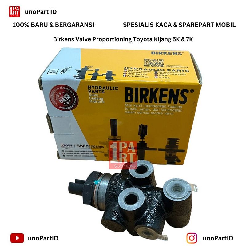 Valve Proportioning Pembagi Minyak Rem Kijang Grand 5K & 7K Kapsul Merk Birkens Part No 47910-38020 Kijang 1986-2004 by unoPart ID Toko Sparepart Mobil Murah Sopan