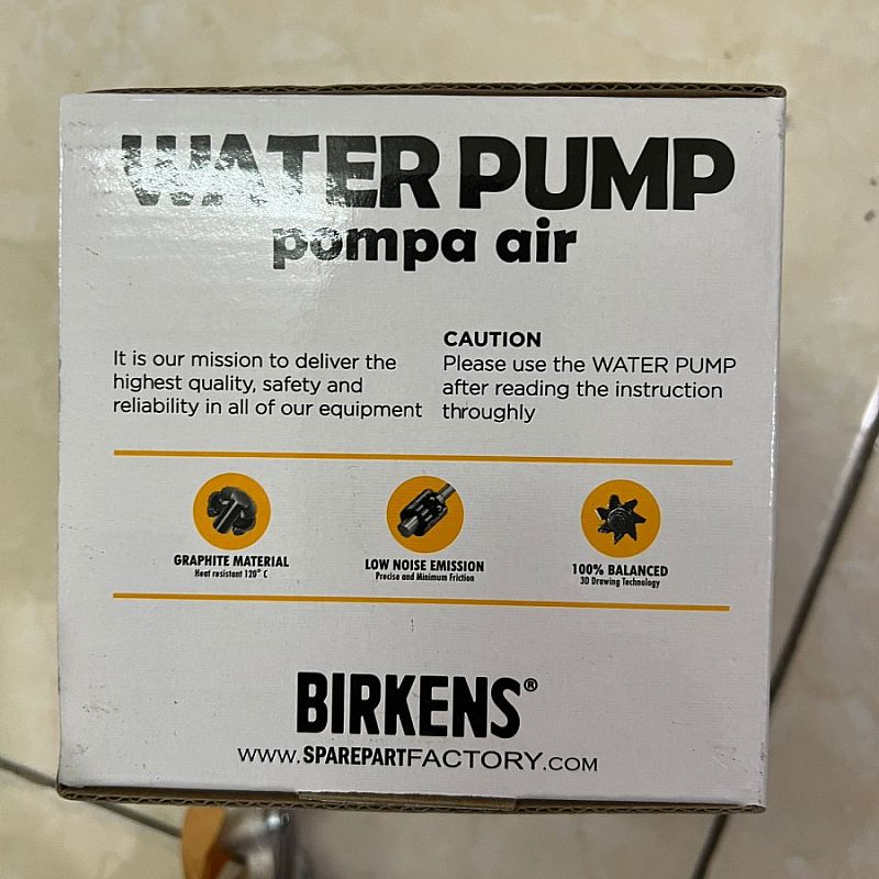Water Pump Pompa Air Radiator Birkens Honda Mobilio / City Jazz RS GE8 GM2 2008-2013/ Brio / HRV HR-V 2014-2021 / BRV BR-V 2016-2021 / Freed SNI KAN OEM 19200-RBO-003 19200RBO003 - foto 5