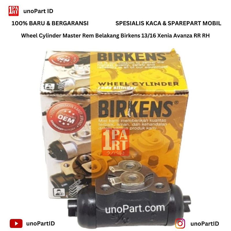 Wheel Cylinder Blok Master Rem Belakang Kanan Birkens 13/16 Xenia Avanza - foto 8