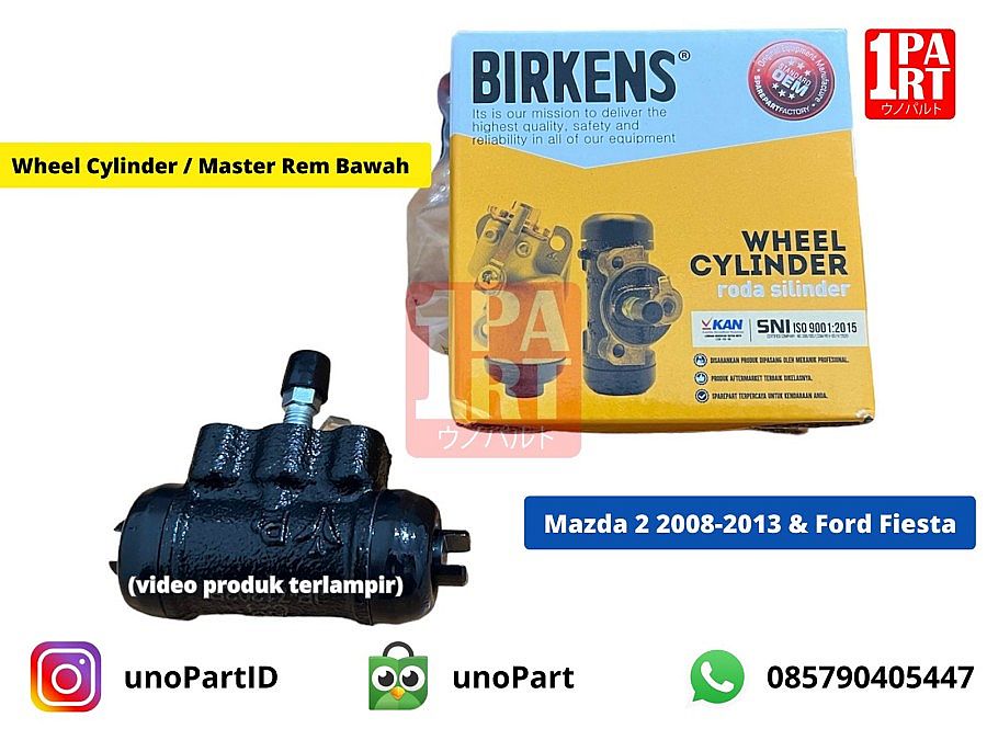 Wheel Cylinder Master Rem Belakang Mazda 2 09-14 / Ford Fiesta 09-17 / Lancer EVO 3 4 EVO3 EVO4 CK CB - foto 4