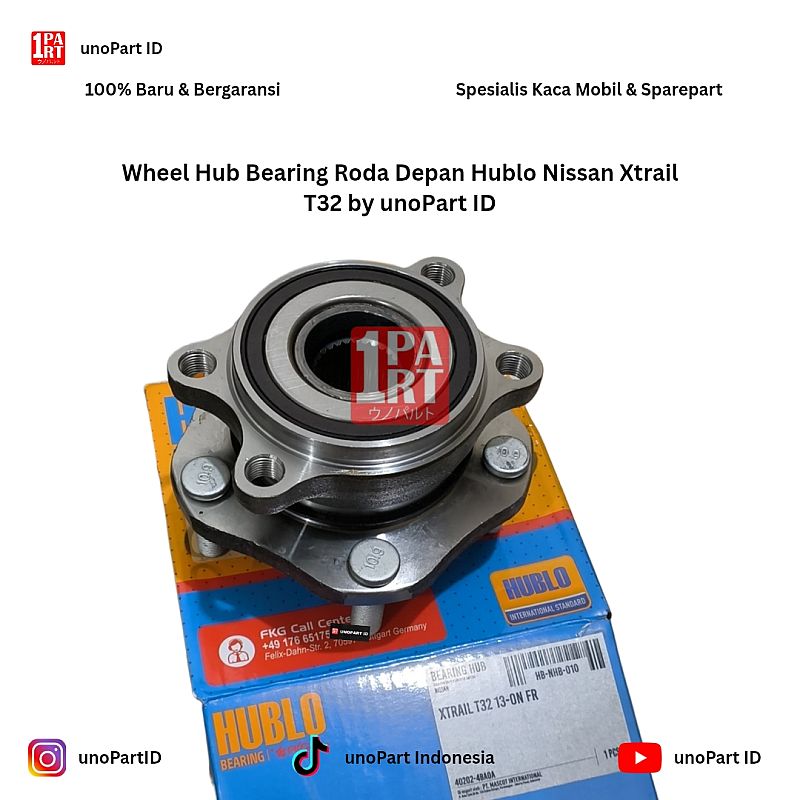 Wheel Hub Bearing Nap Roda Laher Lahar Klaher Depan Hublo Nissan Xtrail X-Trail T32 2014-Ke Atas ABS OEM 40202-4BA0A