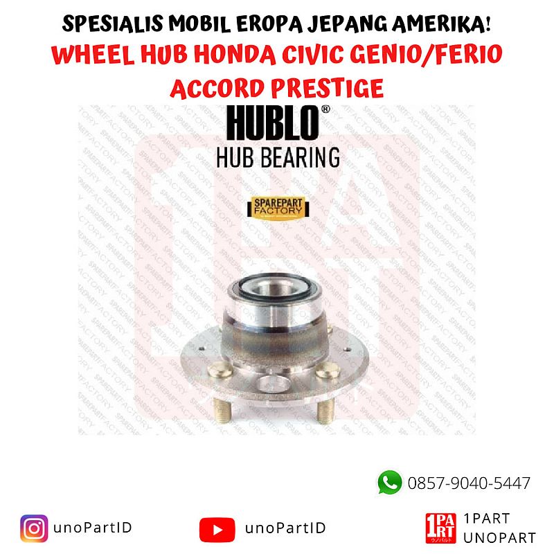 Wheel Hub Bearing Roda RR Honda Civic Genio Ferio Accord Prestige - foto 3