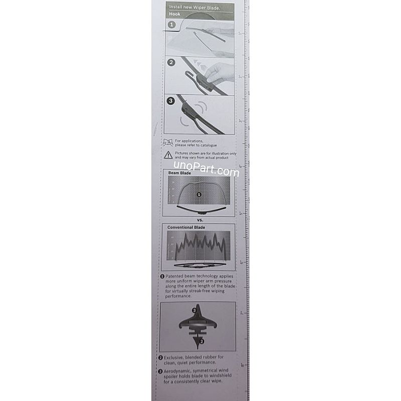 Wiper Kaca Mobil BOSCH CLEAR ADVANTAGE 16" Inch Original by unoPart - foto 2