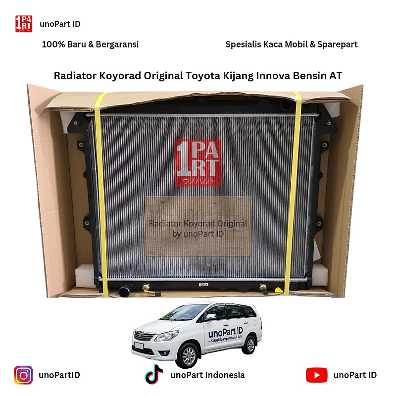 16400-0C140 Radiator Koyorad Toyota Kijang Innova, Hilux & Fortuner Bensin 1TR 2TR 2004-2015 AT by unoPart ID PL011850R - foto 3